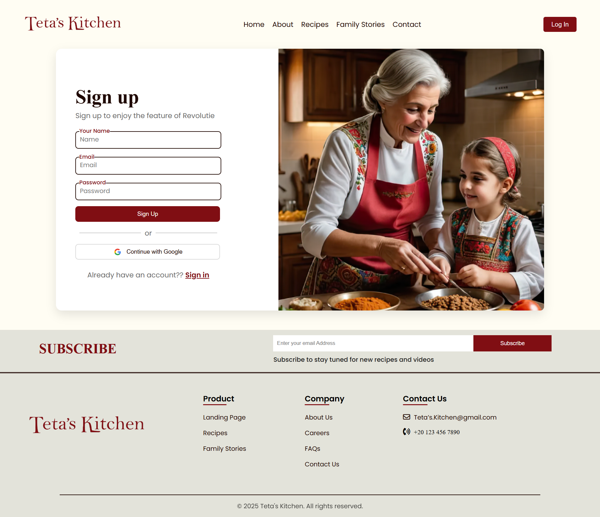 Sign Up